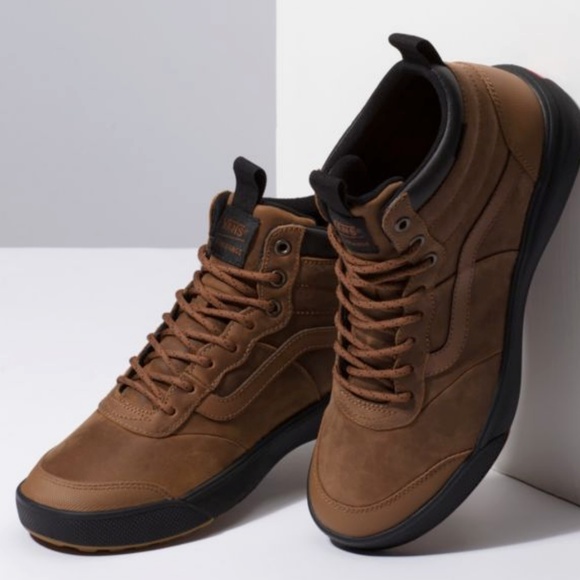 Vans Brown and Black High-Top Sneakers - Picture 3 of 3